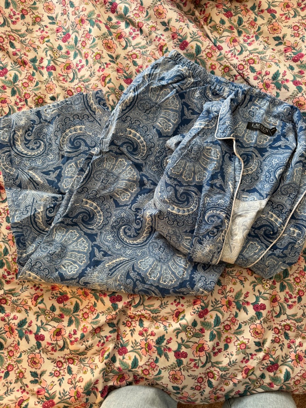 Lauren Ralph Lauren Blue Paisley womens Lounge Jeans